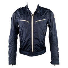 Moncler Taglia S Giacca con zip in misto poliammide color navy