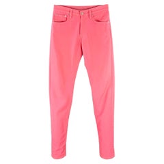 HELMUT LANG Size 30 Pink Cotton Blend Slim Straight Button Fly Jeans