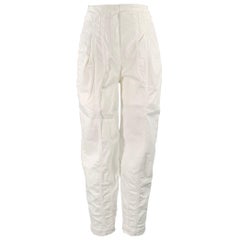 BRUNELLO CUCINELLI Taille 0 Jean plissé en coton mélangé crème