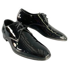 GIORGIO ARMANI Talla 6 Zapatos con cordones Derby de charol negro
