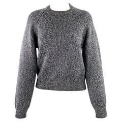 MAISON MARTIN MARGIELA Size S Grey Charcoal Blue Wool Blend Knit Raglan Sweater