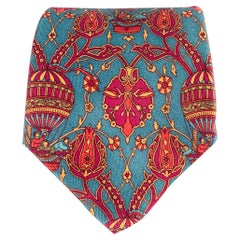 SALVATORE FERRAGAMO Azul Rojo Globos aerostáticos Corbata de seda
