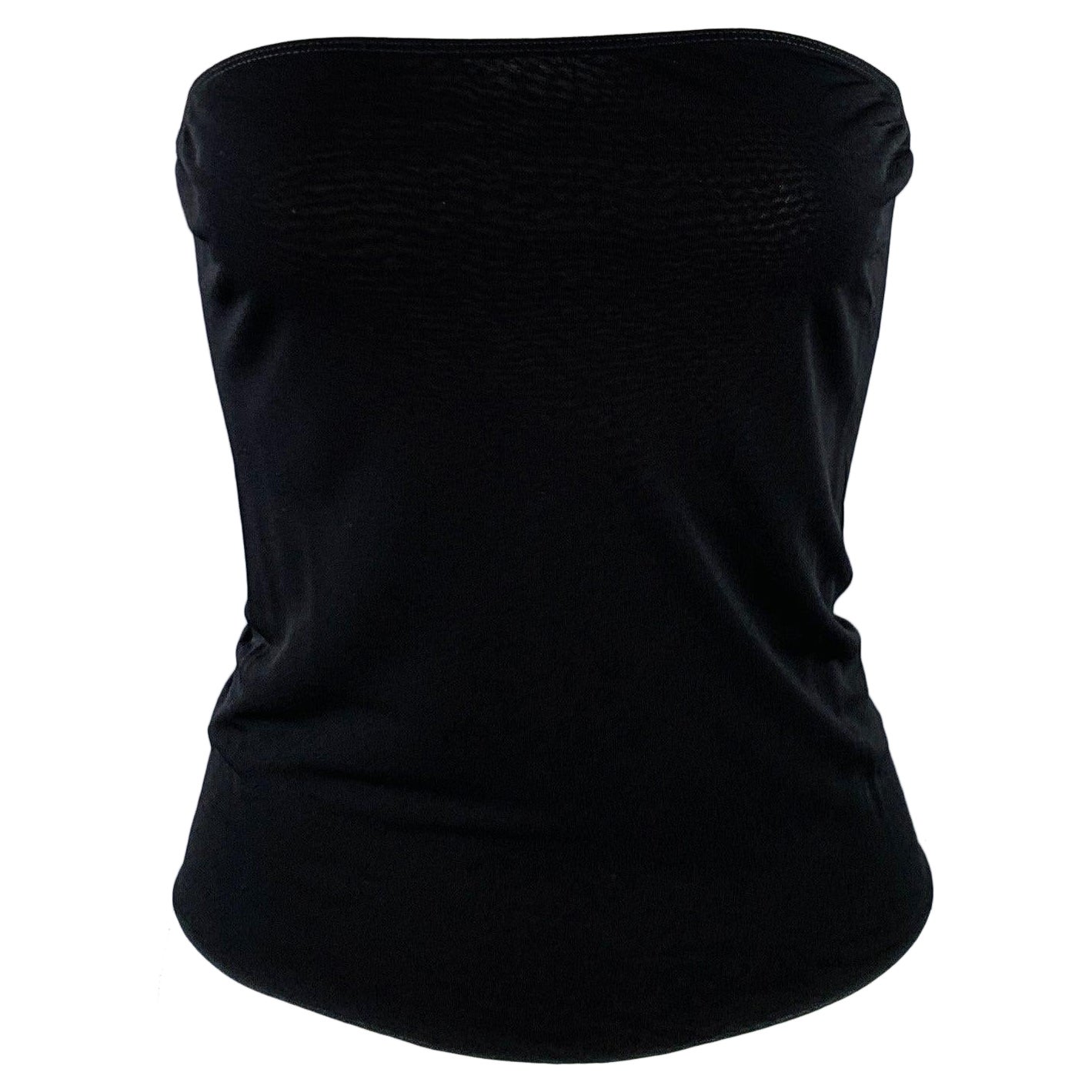 ROSETTA GETTY Size M Black Viscose Tube Casual Top For Sale