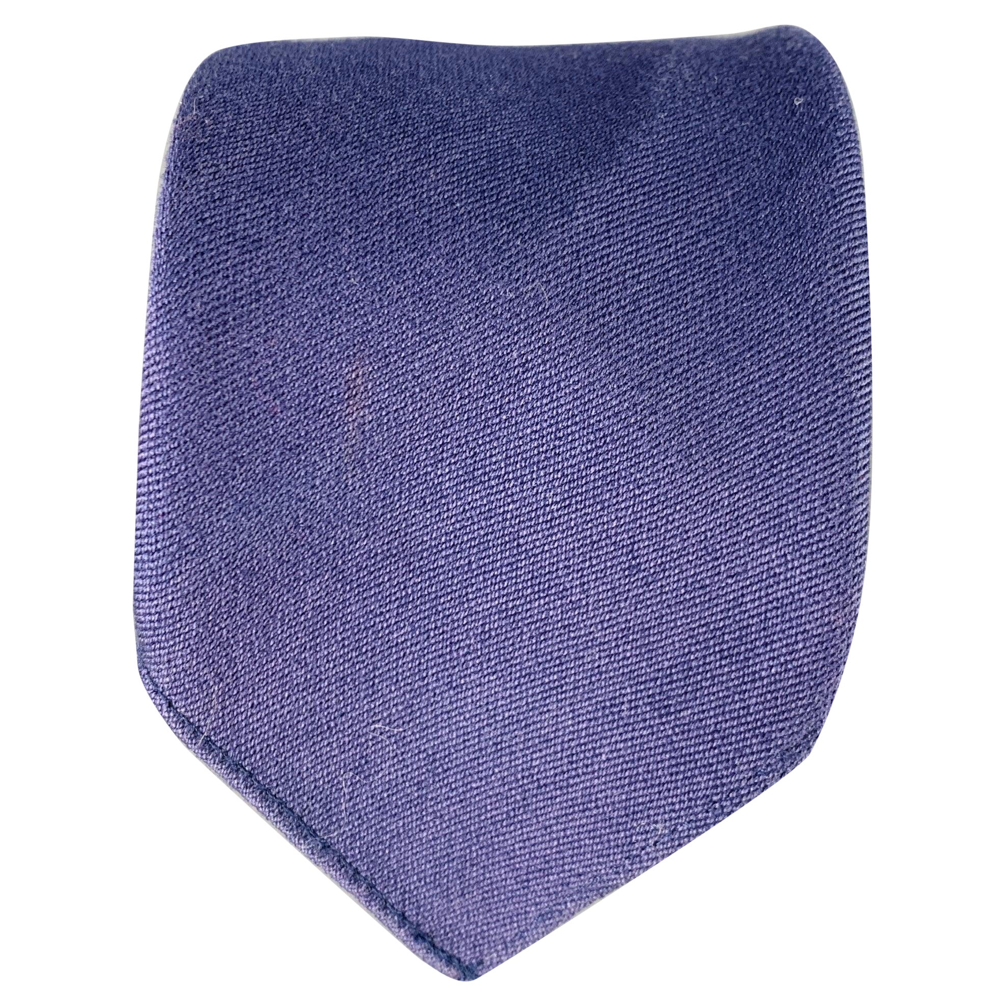 GUCCI Grey Navy Orange Stripe Skinny Silk Tie