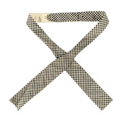 NEIMAN MARCUS Schwarz Weiß Gingham Baumwolle Batwing Fliege