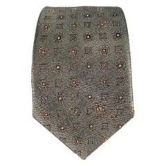 BURBERRY LONDON Grey Dots Silk Twill Tie
