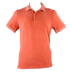 Tom Ford - Polo a manica corta in misto cotone Terry arancione - taglia XL