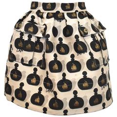 Lanvin Cargo Pocket Perfume Bottle Brocade Puffball Skirt 