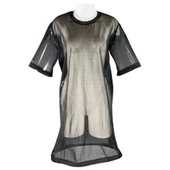 CALVIN KLEIN COLLECTION Size XS Wilson Black Mesh T-Shirt Dress