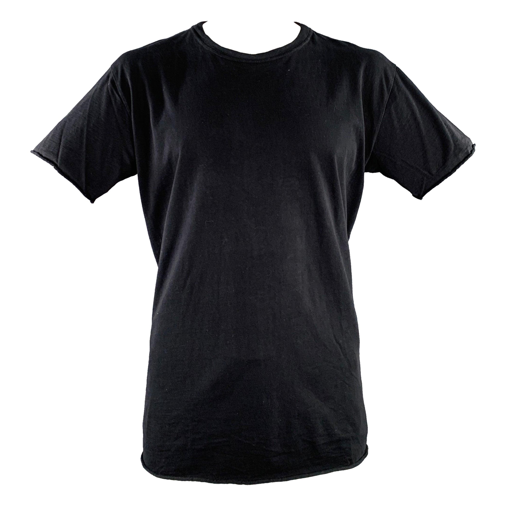 JOHN ELLIOTT Größe L Schwarzes T-Shirt mit Rundhalsausschnitt aus Baumwolle im Angebot