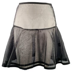 RALPH LAUREN Size 10 Black Nylon See Through Skirt