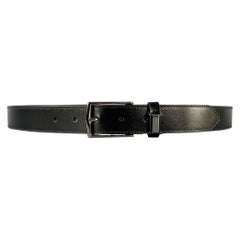BURBERRY Size 38 Black Leather Belt
