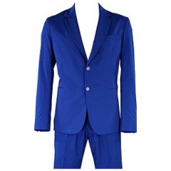 PAUL SMITH Size 42 Royal Blue Virgin Wool Blend Single Breasted Suit