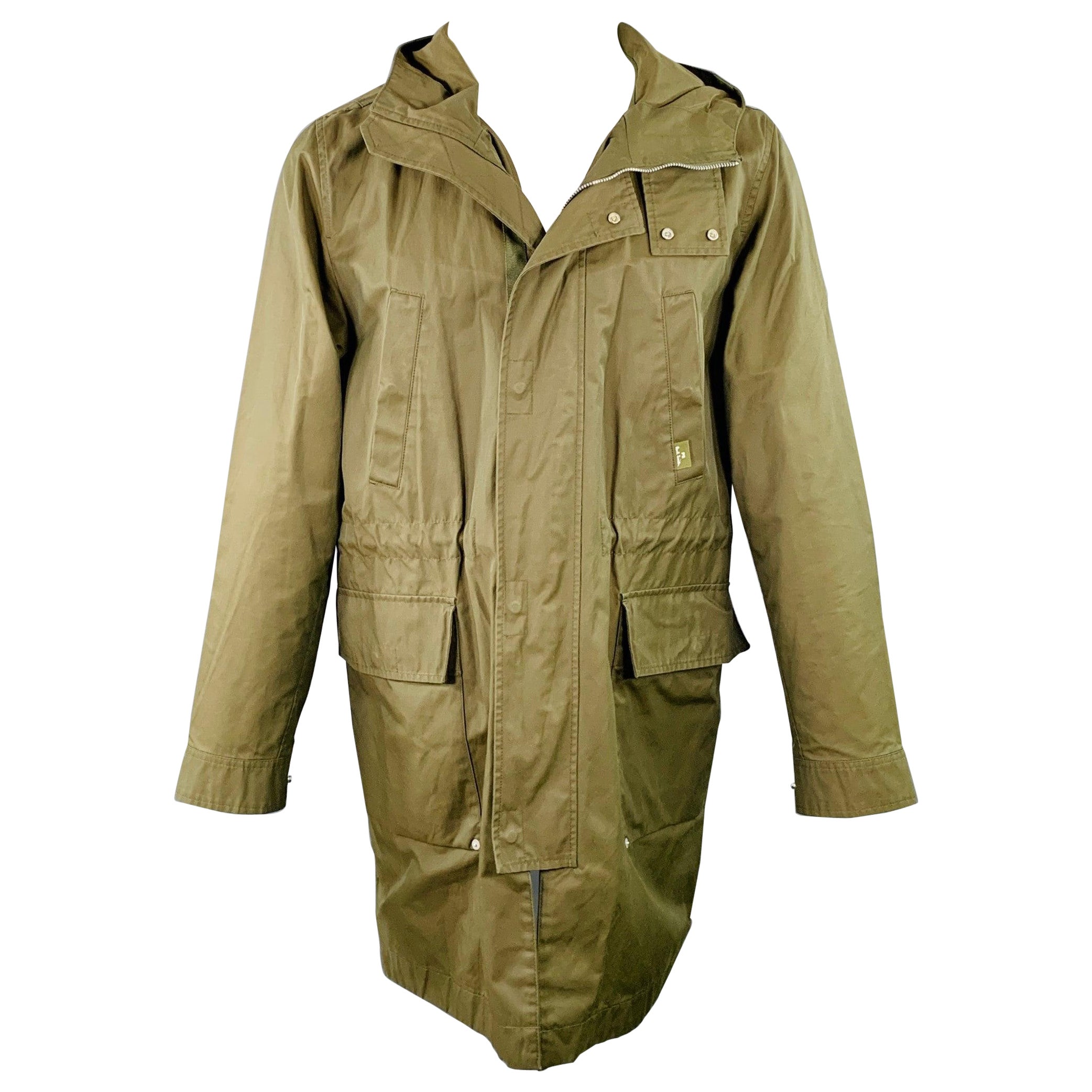 PS by PAUL SMITH Size M Green Olive Cotton Nylon Hooded Windbreaker Jacket