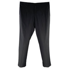 DOLCE & GABBANA Taille 34 Pantalon habillé à fermeture éclair en laine noire