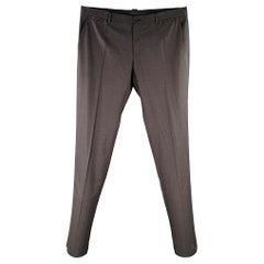 DOLCE & GABBANA Size 38 Charcoal Grey Wool Blend Zip Fly Dress Pants