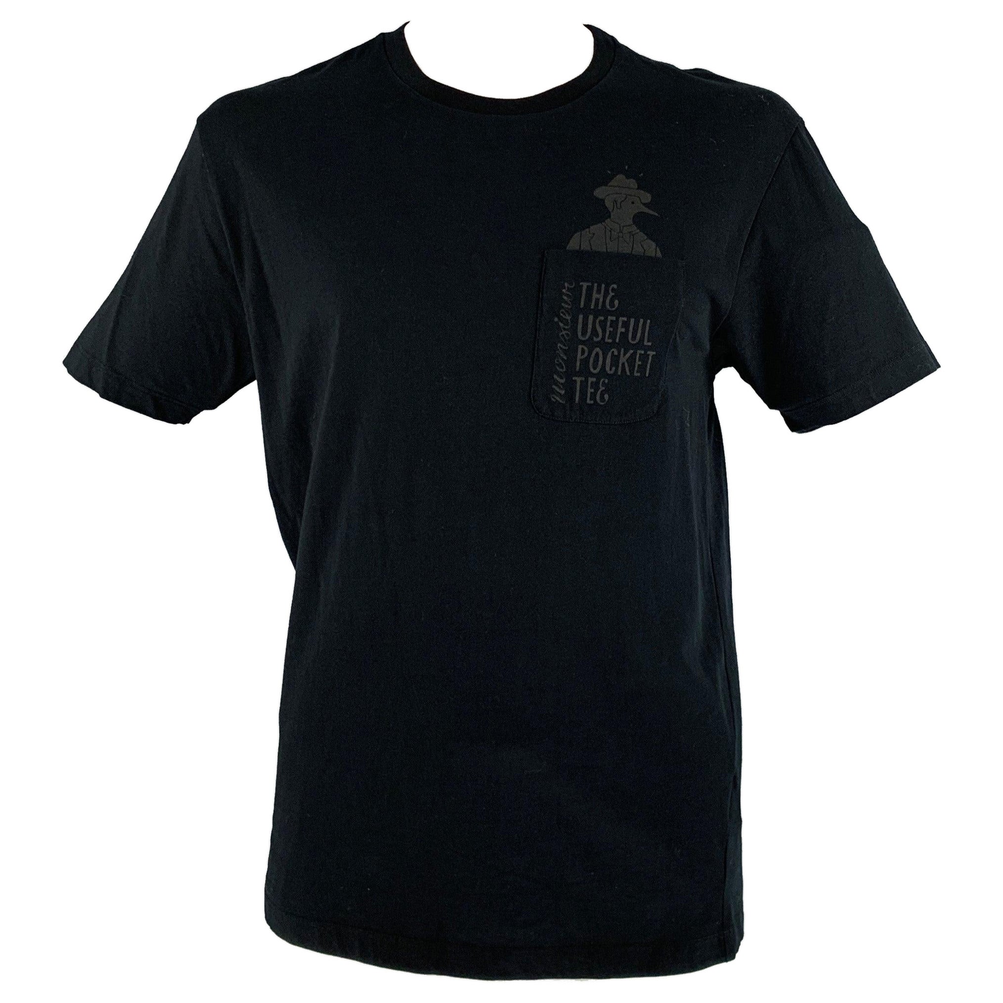 VIKTOR & ROLF Größe XL Schwarzer Druck Baumwolle One-Pocket-T-Shirt im Angebot