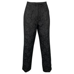 RICHARD TYLER Size 10 Black Wool Blend Lace Evening Dress Pants