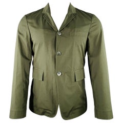 THOM BROWNE Größe XS Grün Olive Notch Reversjacke