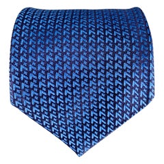 CHARVET Marineblaue Seidenkrawatte