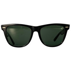 RAY-ban 1980er Jahre Seltene Wayfarer II Schwarze Acetat-Sonnenbrille
