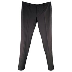 Dolce & Gabbana Taille 38 Pantalon habillé noir en laine avec fermeture éclair.