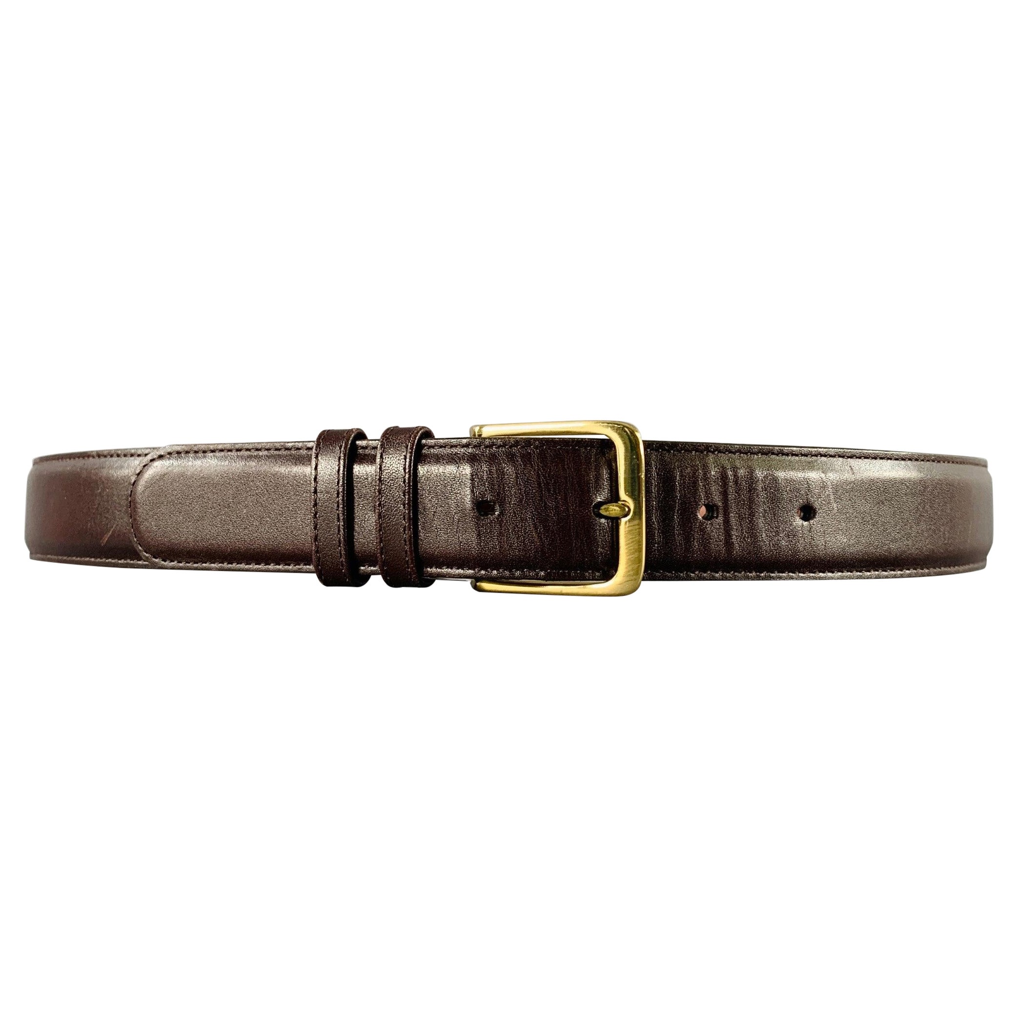 COACH Taille 36 Ceinture en cuir Brown en vente