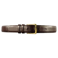 COACH Cinturón de piel marrón talla 36