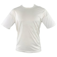 Ermenegildo Zegna Taglia M Maglietta a maniche corte in cotone bianco.