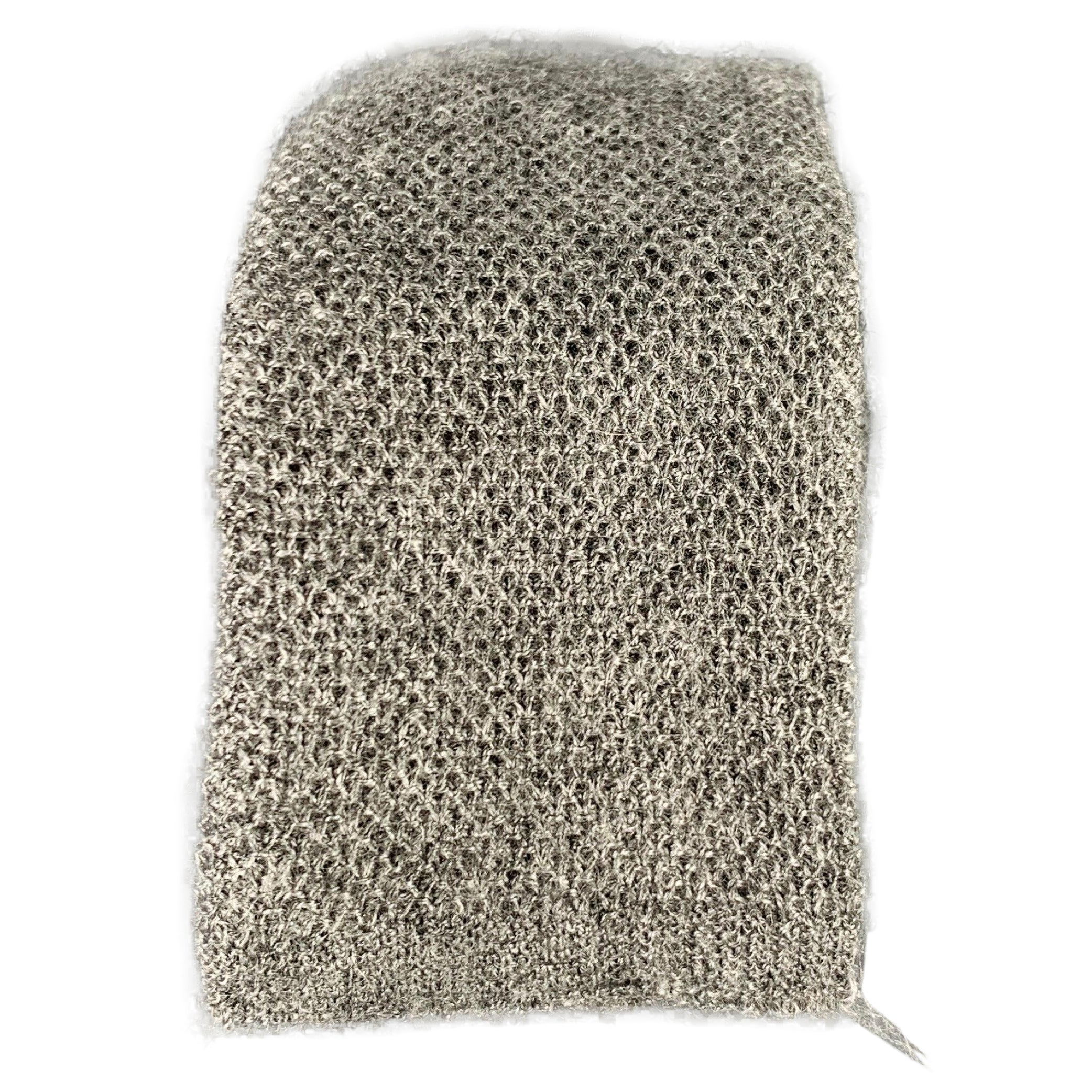 BRUNELLO CUCINELLI Grey Cashmere Silk Knit Tie