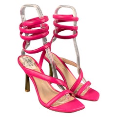 STUART WEITZMAN Size 9 Beatrix Pink Gold Leather Strappy Sandals