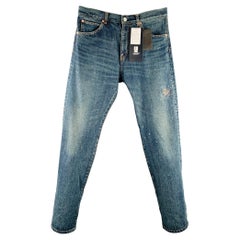UNDERCOVER Größe 30 Blau Multi Farbe Stickerei Baumwolle entspannt Drop Crotch Jeans