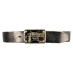 Dolce & Gabbana Taglia 34 Cintura in pelle nera e argento