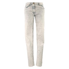 MAISON MARTIN MARGIELA Pantalón vaquero pitillo de mezcla de algodón gris talla M