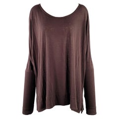 Ann Demeulemeester Taglia M Maglia marrone a collo alto Casual Top