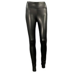 WOLFORD Size 4 Black Faux Leather High Waisted Leggings