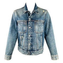 CALVIN KLEIN JEANS Talla M Chaqueta de algodón azul envejecido