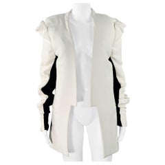 GARETH PUGH SS09 Size M White Black  Two Tone Open Front Coat