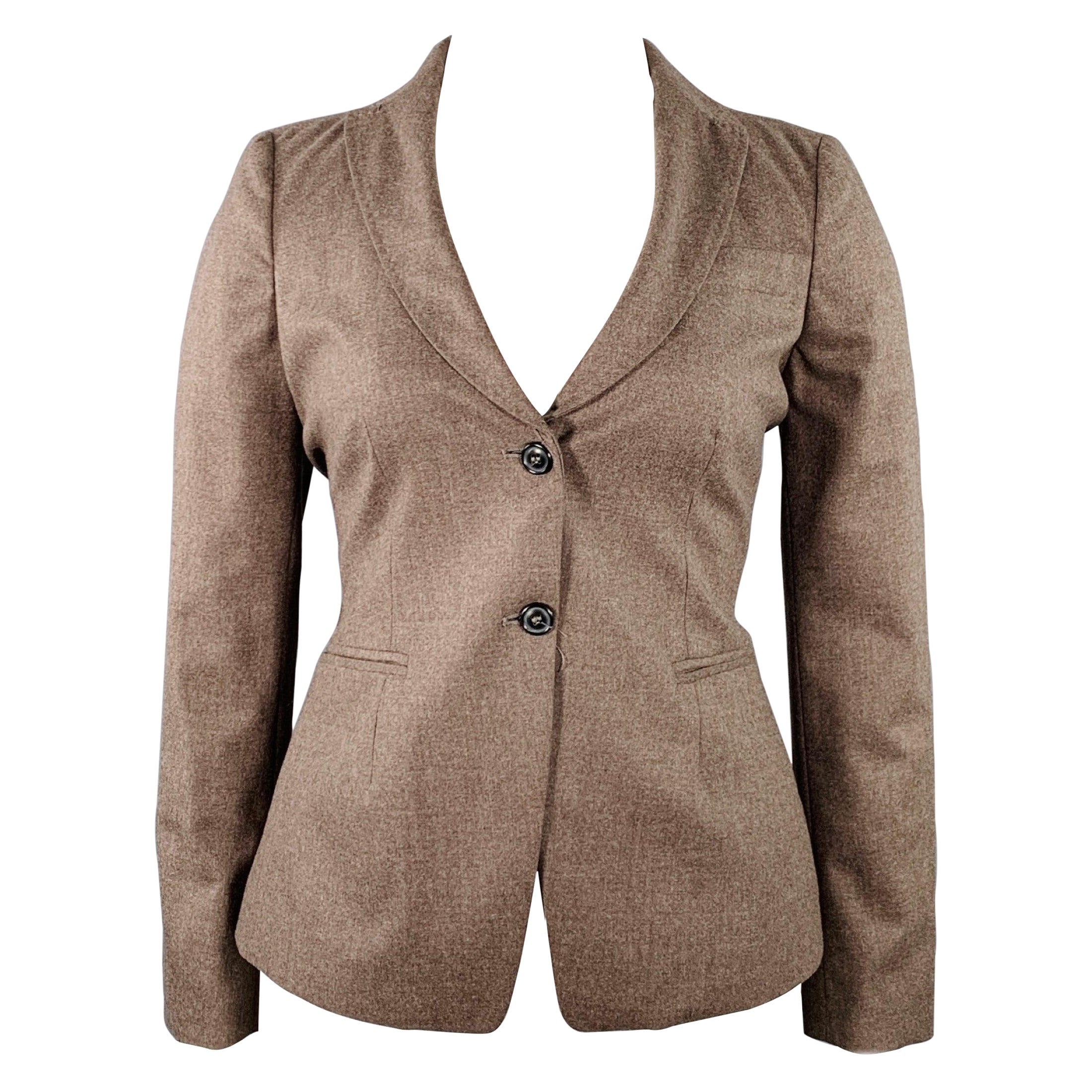 PIAZZA SEMPIONE Talla L Topo Mezcla de lana Chaqueta con solapa de muesca Blazer en venta