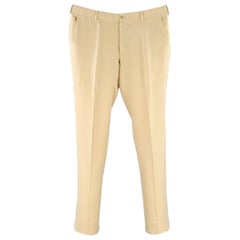 RALPH LAUREN Size L Beige Hemp Flat Front Dress Pants