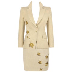 GIVENCHY Couture A/W 1998 ALEXANDER McQUEEN 3 Pc Suit Jacket Skirt Pants Set