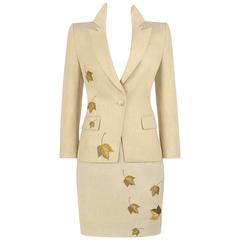 GIVENCHY Couture A/W 1998 ALEXANDER McQUEEN 3 Pc Suit Jacket Skirt Pants Set 5