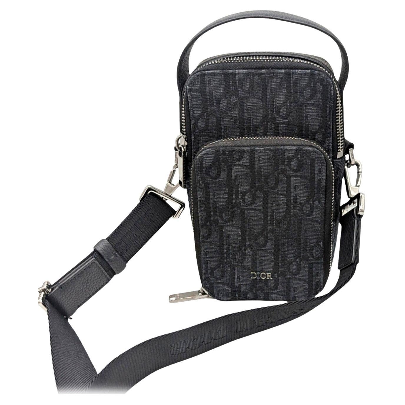 Christian Dior Oblique Micro Rider Pouch Crossbody For Sale