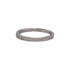 Danielle  Fascia per anniversario con diamanti in oro bianco 14k - incastonatura a forchetta
