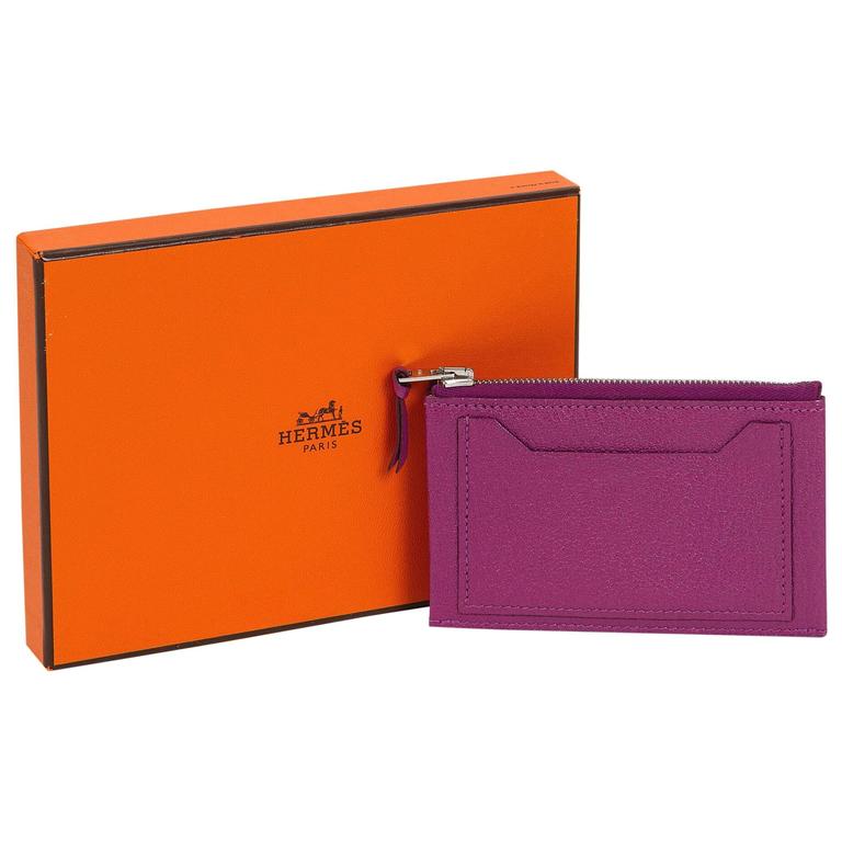 Hermès Cattleya Chevre Card Wallet For Sale at 1stdibs