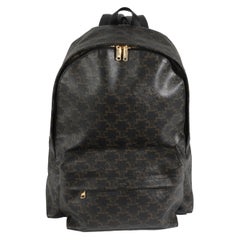 Celine Brown Canvas Medium Triomphe Rucksack