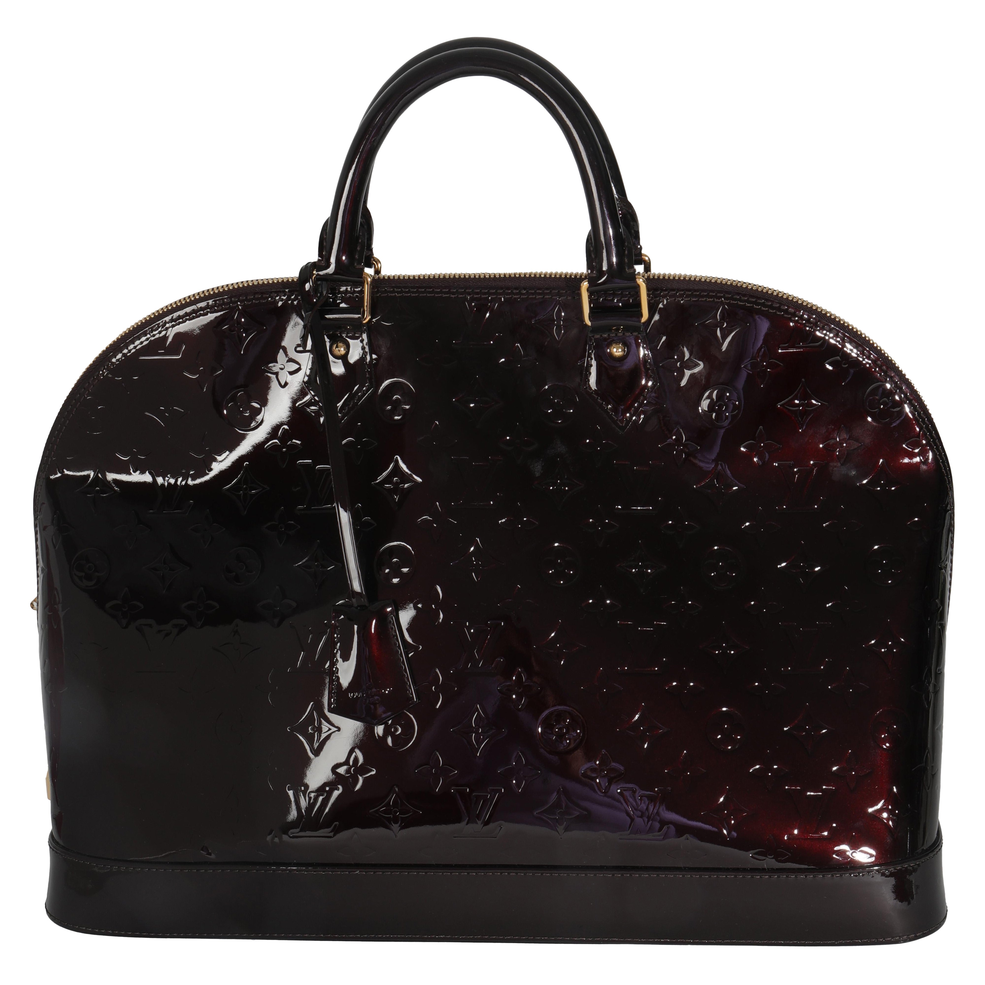 Louis Vuitton Amarante Monogram Vernis Alma GM XL For Sale