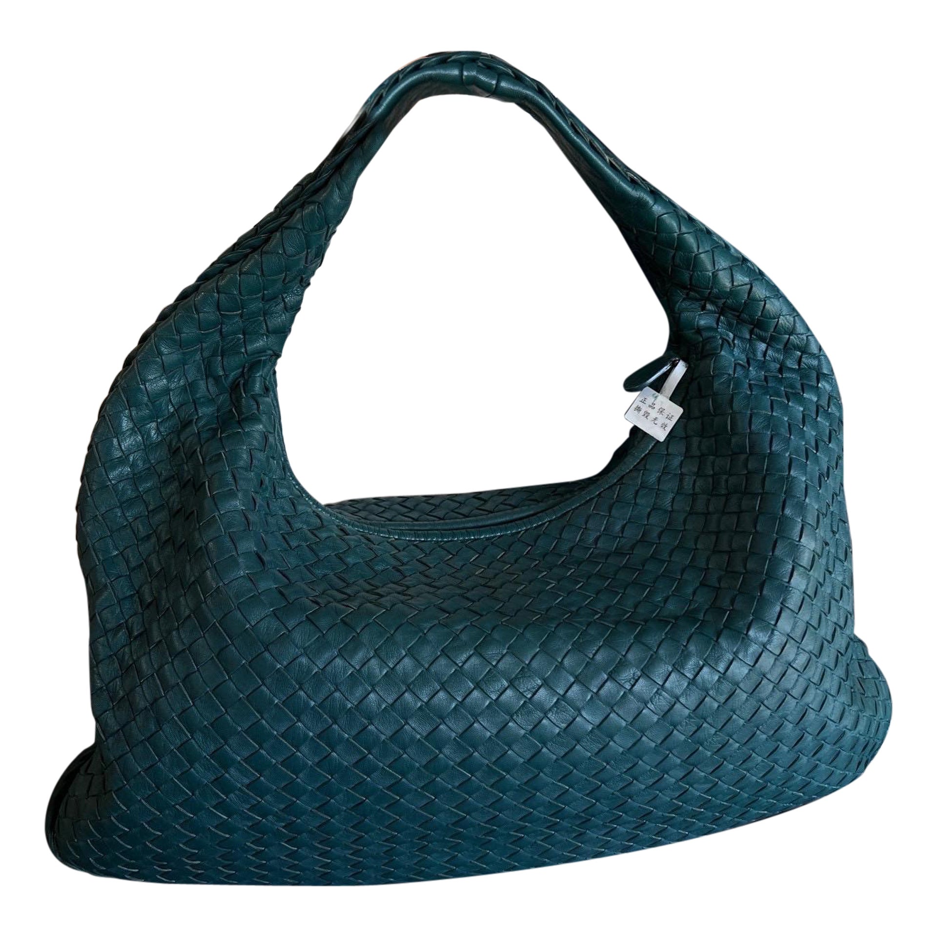 Bottega Veneta Hobo Bag Lambskin leather Teal Green 48cm