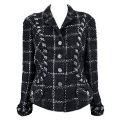 Chanel CC Buttons Timeless Black Tweed Jacket 40 FR