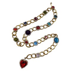 Chanel 1995 Barbie Collection Jeweled Multicolor Belt